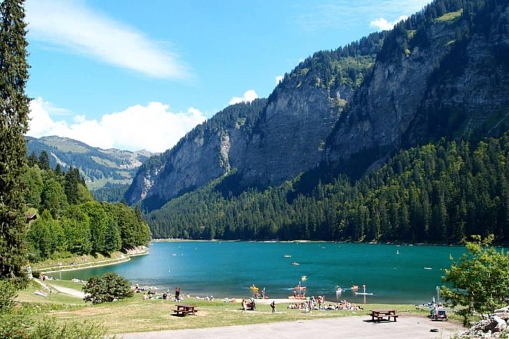 L'Enchalpe, Grand Et Lumineux Studio Avec Coin Montagne 5 Personnes, 60M Des Pistes, Piscine Couverte, Wifi, Grand Balcon Expo Est, Draps Non Compris Saint-Jean-dʼAulps エクステリア 写真