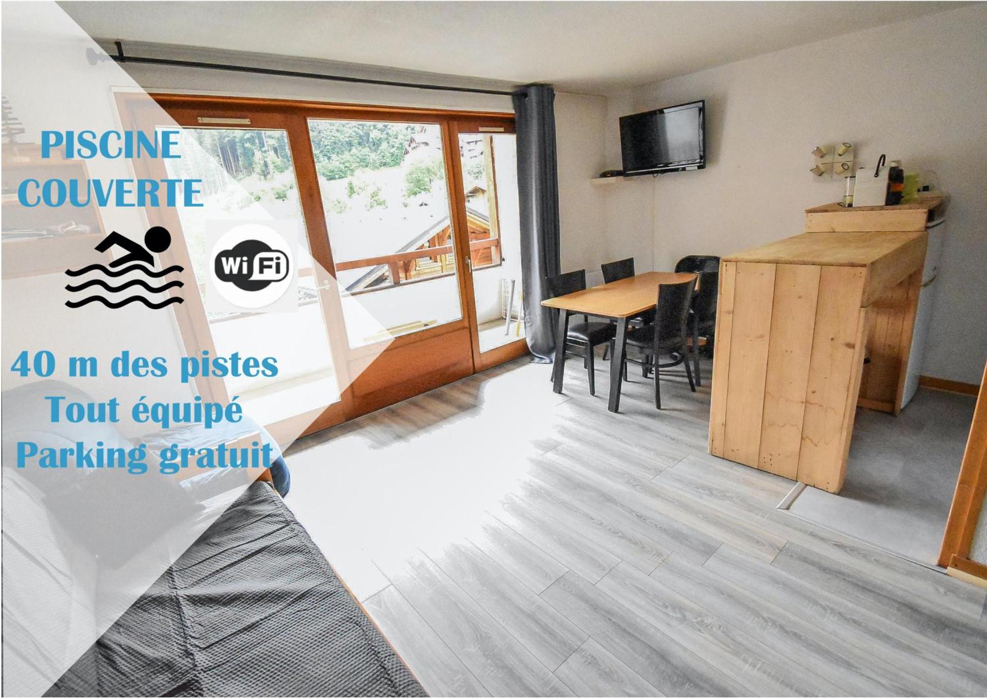 L'Enchalpe, Grand Et Lumineux Studio Avec Coin Montagne 5 Personnes, 60M Des Pistes, Piscine Couverte, Wifi, Grand Balcon Expo Est, Draps Non Compris Saint-Jean-dʼAulps エクステリア 写真